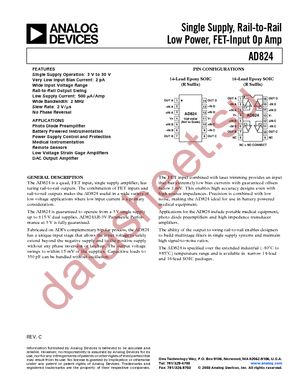 AD824AR-16-REEL datasheet  